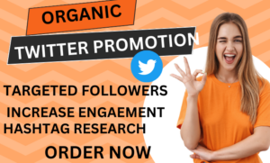 I will do organic twitter marketing to grow follower faster