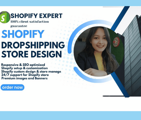 I will build shopify website shopify store setup for dropshipping shopify store