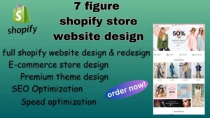 I will design, redesign shopify store website and shopify dropshipping