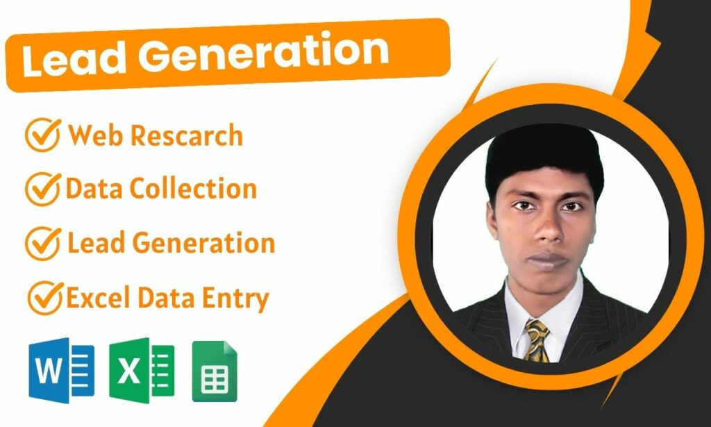 I will do lead generation, data entry, and web research
