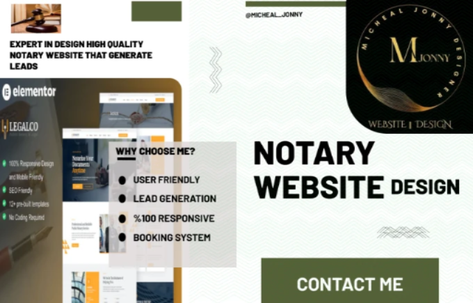 I will notary website or notary landing page to generate leads