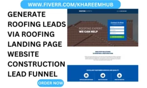 I will generate roofing leads via roofing landing page website construction lead funnel