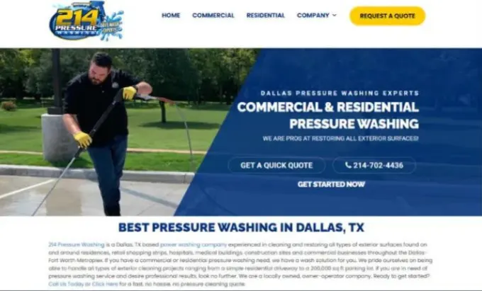 I will pressure washing website washing leads pressure washing landing page