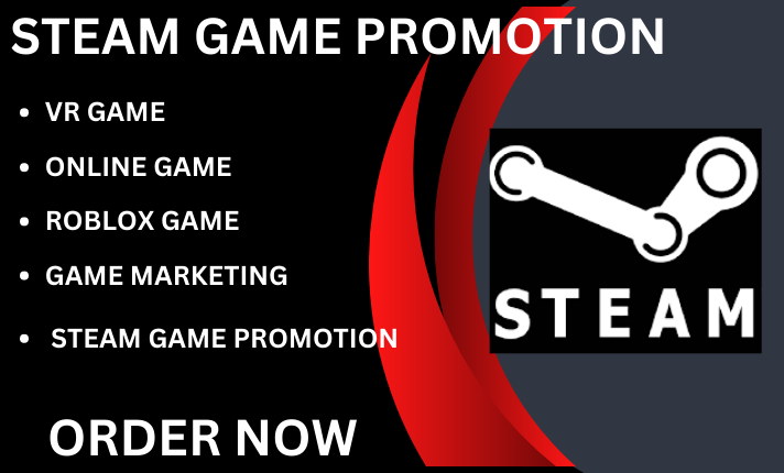 I will do outstanding steam game promotion, VR game, roblox game to online gamers