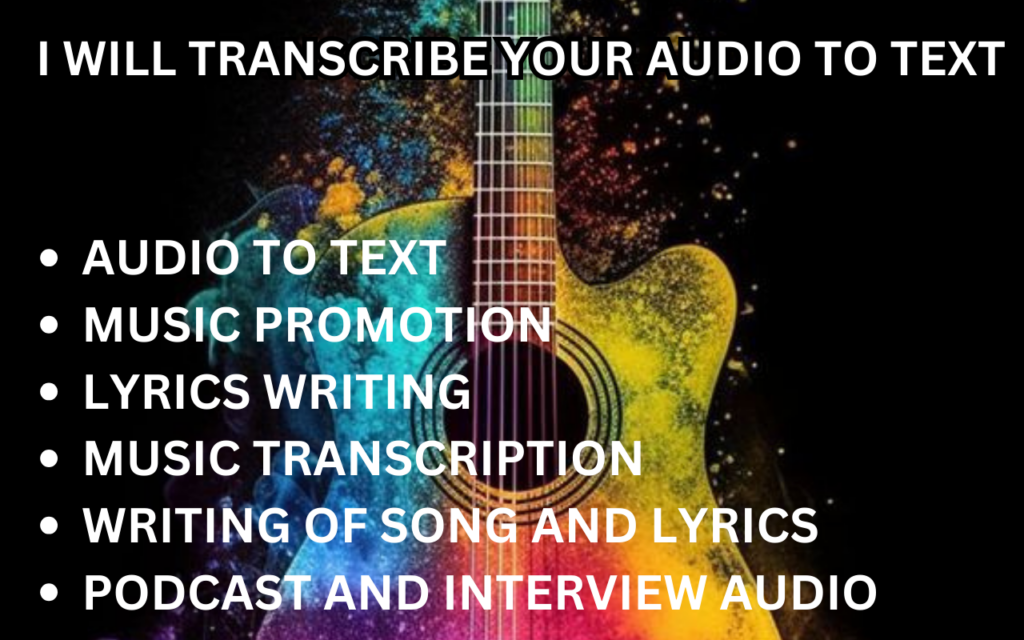 Transcribe Audio to text