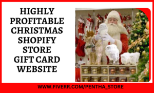 I will design profitable christmas shopify gift store flower website gift card store