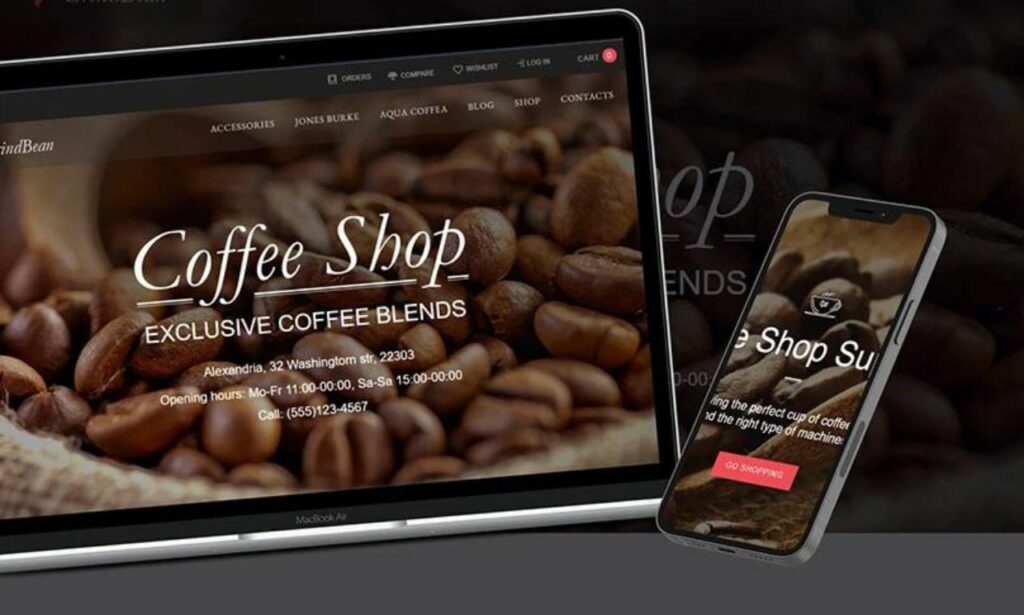 I will design coffee store coffee shopify store branded coffee website coffee shopify