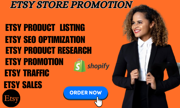 I will do organic etsy store promotion, etsy marketing, etsy traffic, etsy sales ads