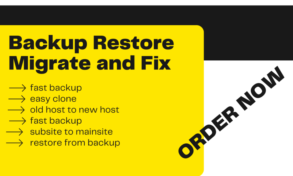 I will backup, migrate, transfer, restore and clone a wordpress website and wix website