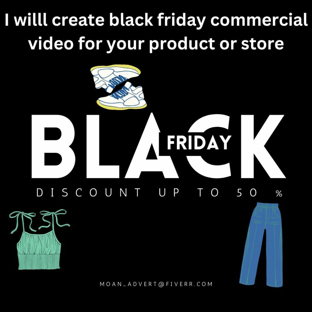 I will create product, store, website black friday promo video