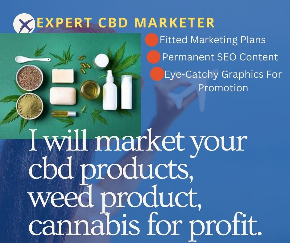I will do organic promotion of your weed products, cbd, cannabis hemp products
