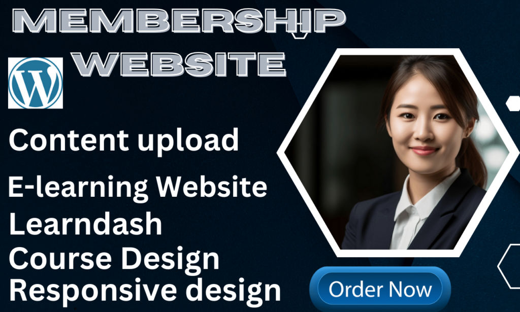 I will design learndash wordpress website membership, lms elearning website