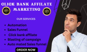 I will build clickbank affiliate marketing sales funnel, amazon affiliate promotion