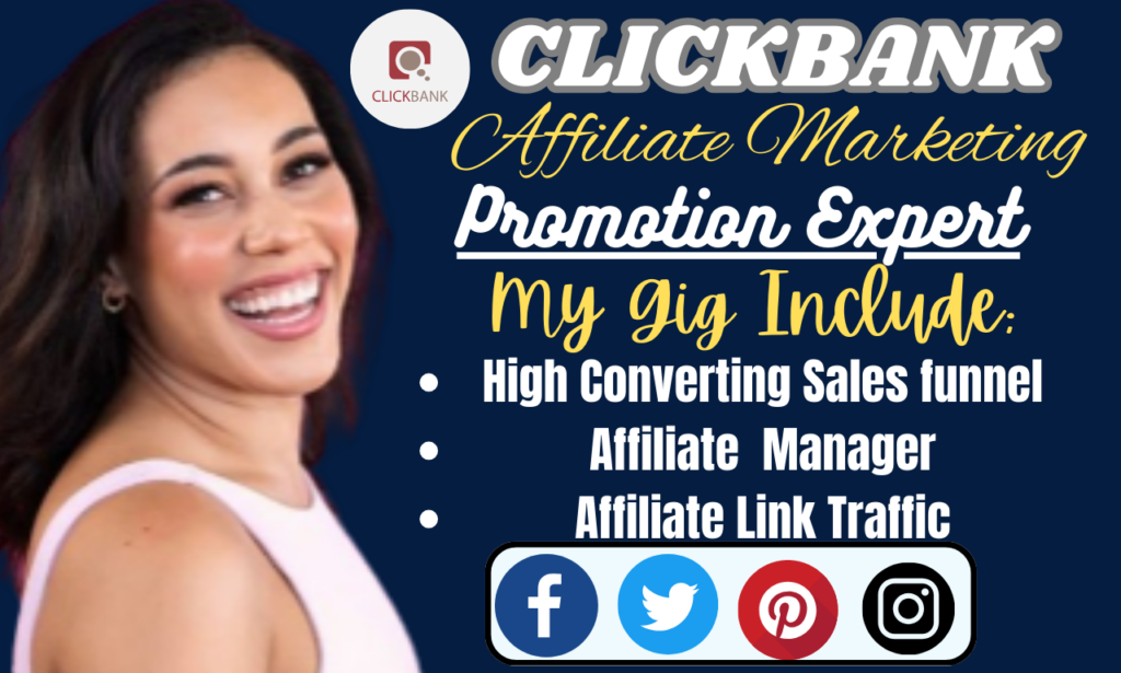 i will do clickbank link promotion, affiliate marketing, sales funnel for your income