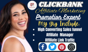 i will do clickbank link promotion, affiliate marketing, sales funnel for your income