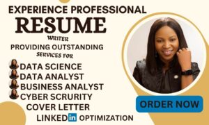 I will write data science, data analyst, business analyst and, data science resume