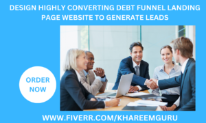 I will design debt relief funnel landing page debt settlement website for debt lead