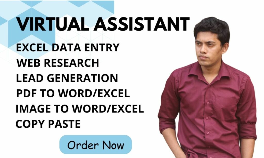 I will do excel data entry, web research, lead generation