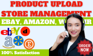 I will professional VA for amazon to ebay dropshipping shopify walmart, depop listing