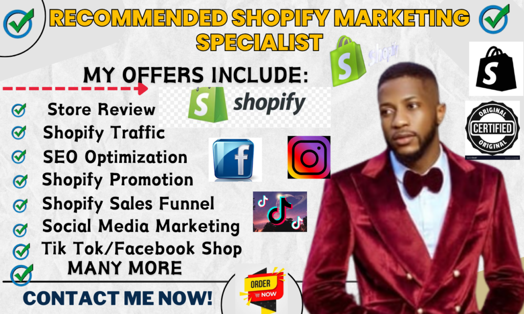 do shopify marketing, optimization, sales funnel and shopify SEO to boost sales