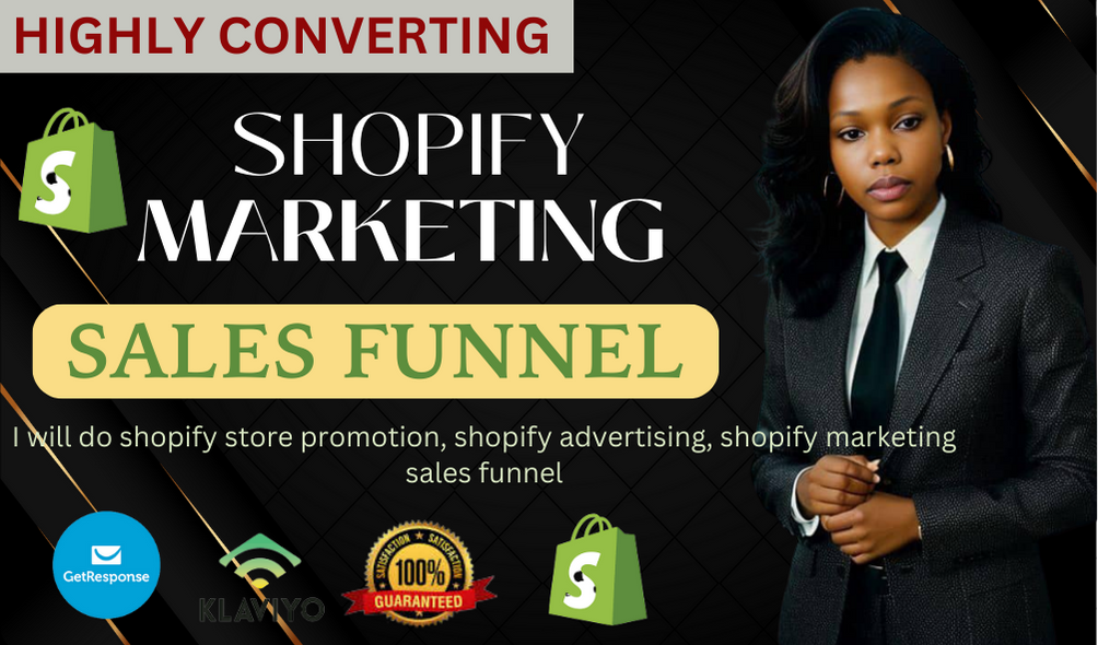 Do shopify store promotion,advertising,marketing sales funnel