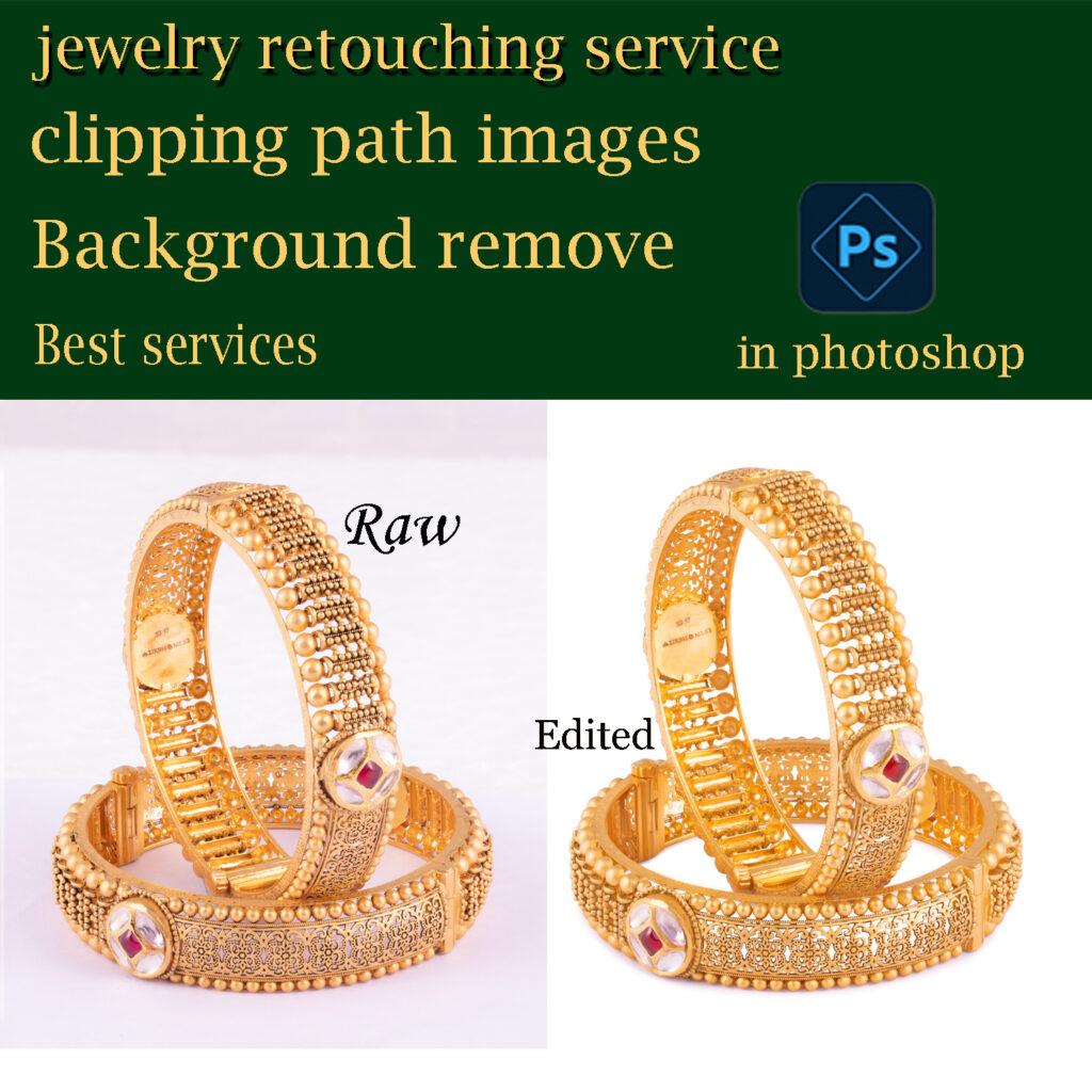 I will professionally best hd quality gold jewelry retouching and photo editing service