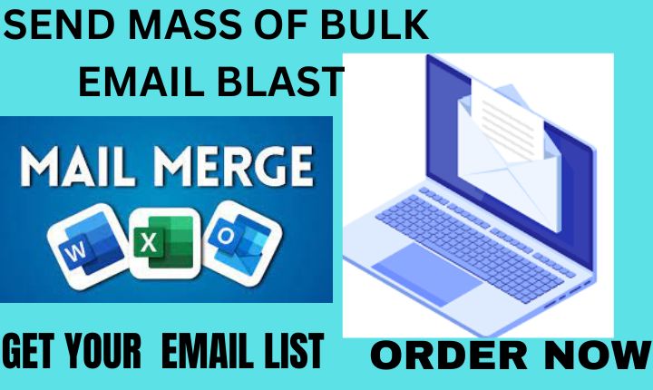I will send million bulk email blasts, cold email listing, and mail merge