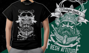 I will create custom vintage graphics illustration t shirt designs