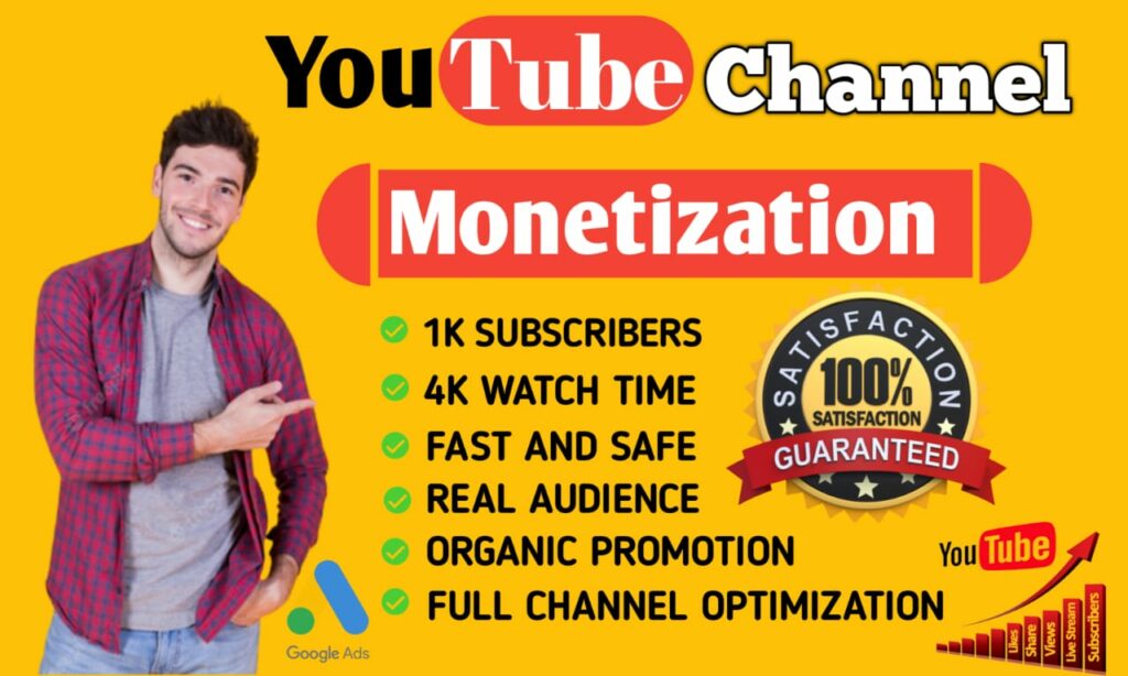 I will do organically youtube channel promotion and monetization