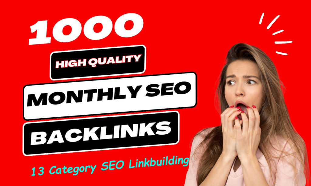 I will do monthly off page SEO service with white hat dofollow manual backlinks