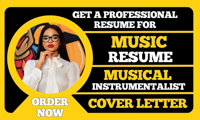 I will write music resume, instrumental resume, resume writing, and cover letter