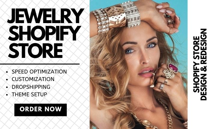 I will design jewelry shopify store jewelry dropshipping store jewelry website