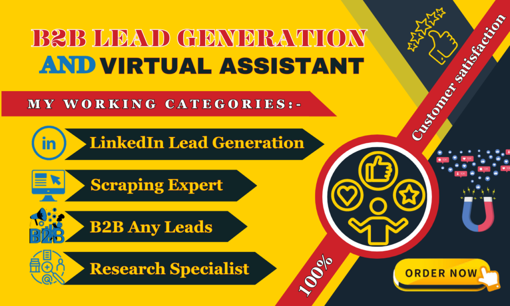 I will provide qualified b2b lead generation and linkedin lead generation
