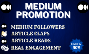I will promote medium article and engage active follower