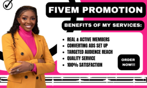 I will do organic fivem server promotion, fivem server promotion, fivem server