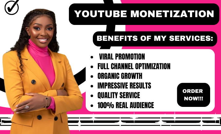 I will do complete youtube channel monetization