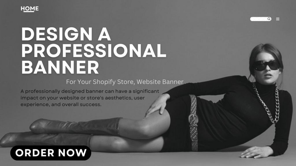 design a professional banner for your shopify store, website banner