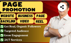 I will do page promotion for organic growth