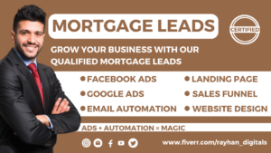 I will generate mortgage leads design mortgage website mortgage landing page