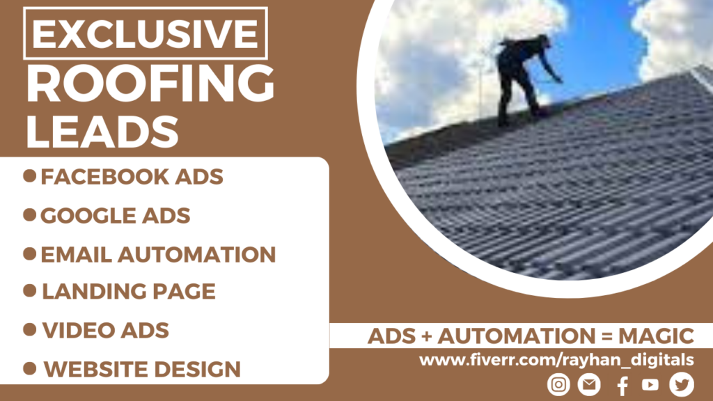 I will roofing leads roofing lead generation roofing website