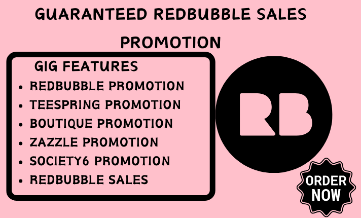 do redbubble etsy zazzle tshirt boutique poshmark promotion to increase sales
