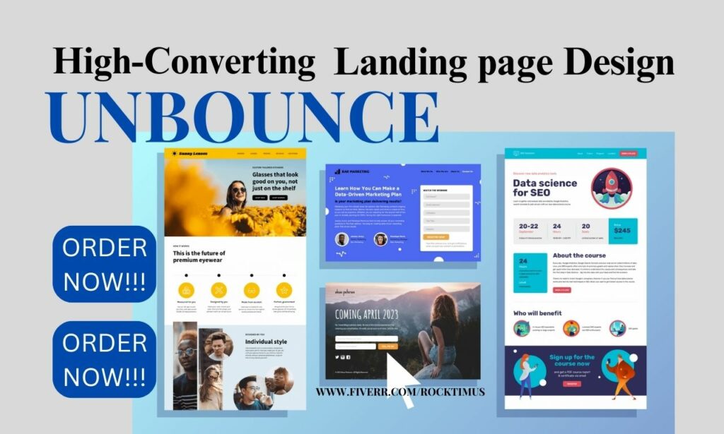I will design a unbounce, convertri landing pages, google site website, canva website