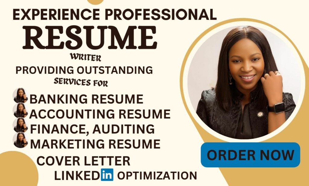 I will write accounting, marketing, banking, investment finance ats resume