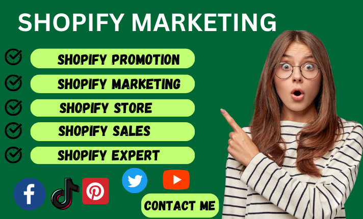 I will boost shopify store sales, shopify marketing, shopify promotion, tiktok ads