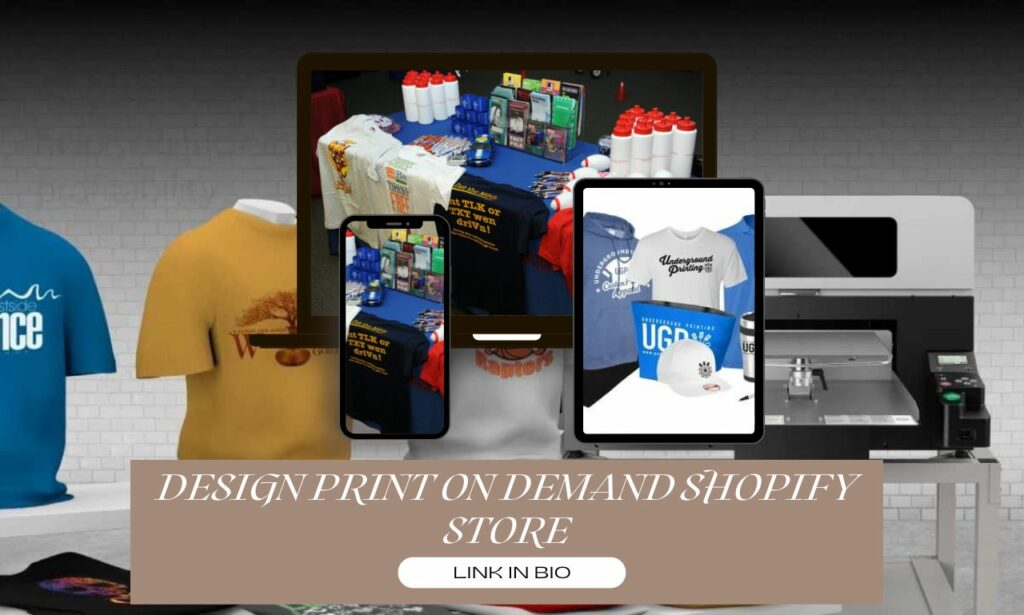 build print on demand dropshipping shopify store gelato, printify, gempage store