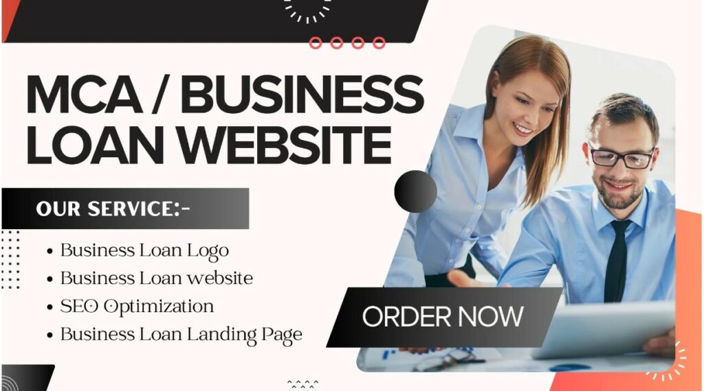 I will design business loan website business loan mca leads business loan landing pages
