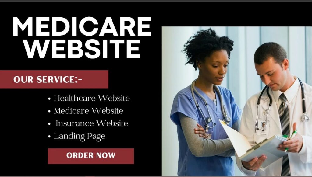 I will design medicare website, medicare landing page medicare website design for leads