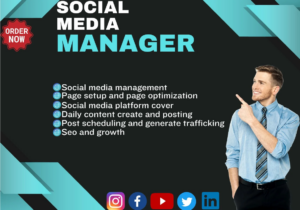 I will be your social media business page for online marketing