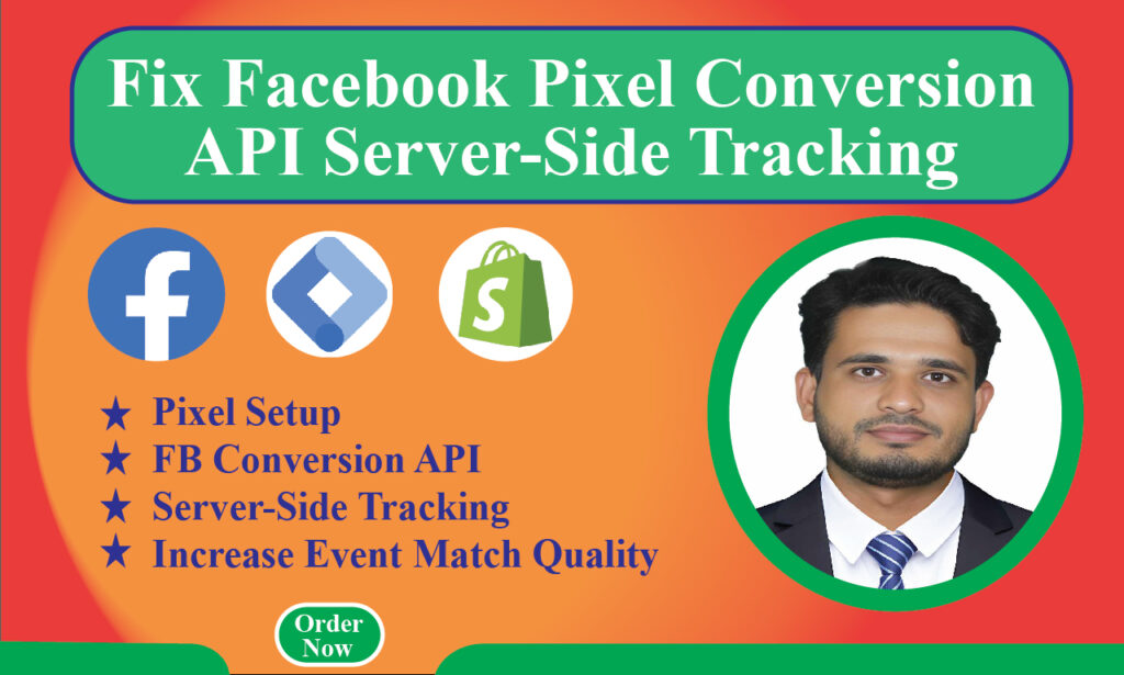 I will setup or fix facebook pixel conversion API server side tracking