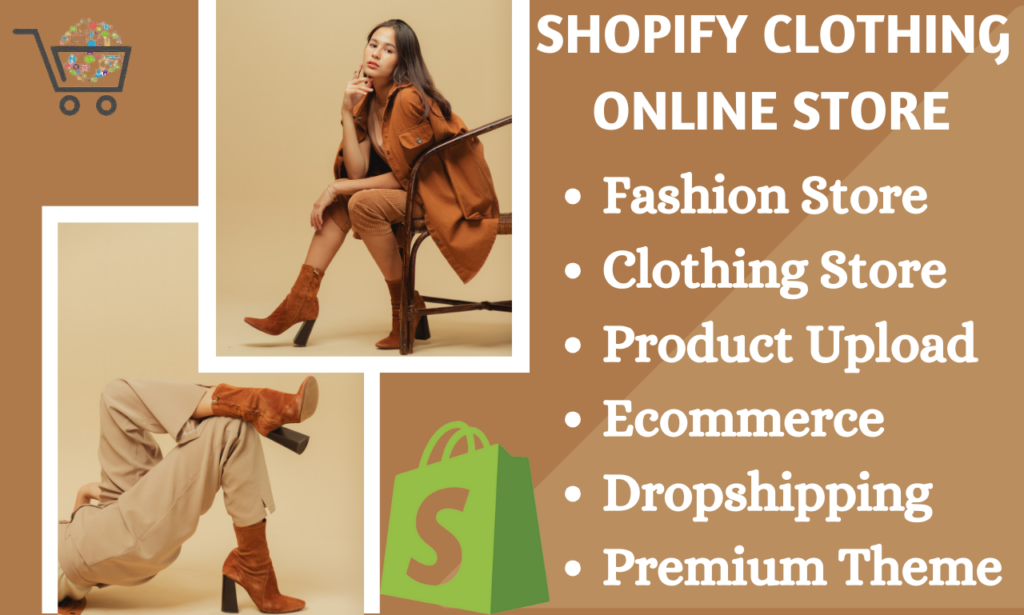 I will design, redesign standard shopify clothing online store dropshipping store dsers